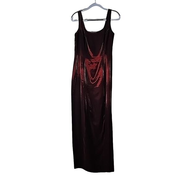 Alex Evening 2 Piece Women Sz 10 Burgundy Mother of Bride Formal Maxi Dress - Picture 5 of 15